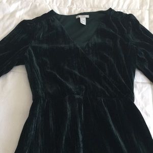 Green velvet H&M Tunic Dress